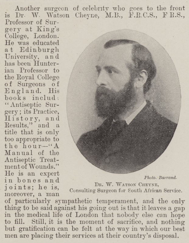 Dr W Watson Cheyne, Güney Afrika Servis Danışmanı Cerrah by English Photographer