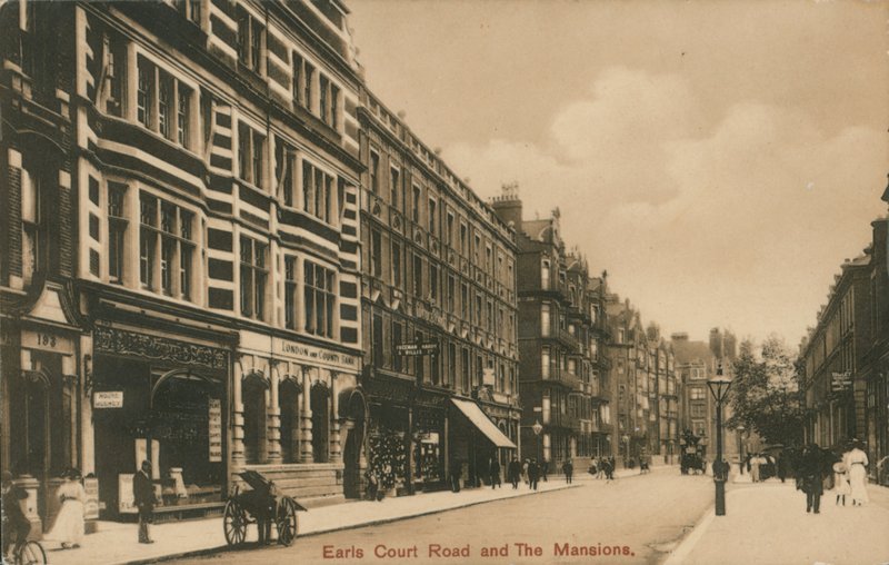 Earls Court Yolu ve The Mansions, Londra by English Photographer