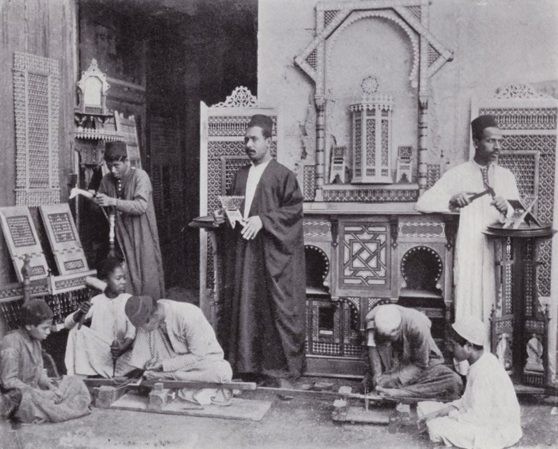 Mısır: Bir Mushrebieh Atölyesi (s/b fotoğraf) by English Photographer