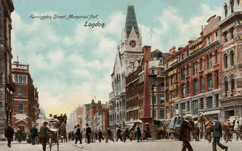 Farringdon Caddesi, Memorial Hall, Londra (fotoğraf) by English Photographer