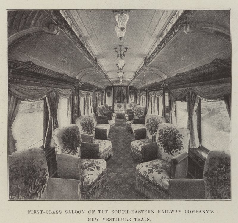 Güneydoğu Demiryolu Şirketlerinin Birinci Sınıf Salonu Yeni Vestibule Train by English Photographer