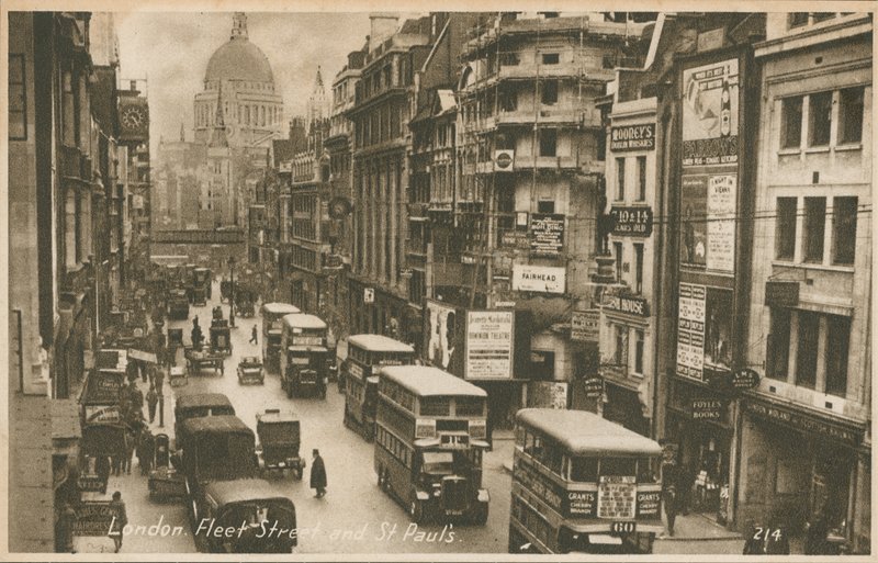 Fleet Street ve St Pauls Katedrali, Londra by English Photographer
