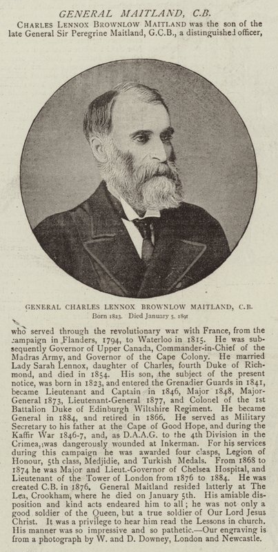General Charles Lennox Brownlow Maitland, CB by English Photographer