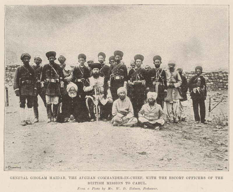 Afgan Başkomutanı General Gholam Haidar, İngiliz Cabul Misyonu