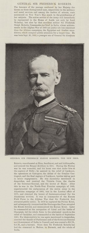 General Sir Frederick Sleigh Roberts, Yeni Eş by English Photographer