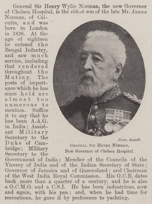 General Sir Henry Norman, Chelsea Hastanesinin Yeni Valisi by English Photographer