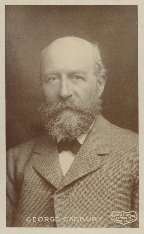 George Cadbury (1839-1922), İngiliz çikolata üreticisi ve sosyal konularda kampanya yürütücüsü by English Photographer