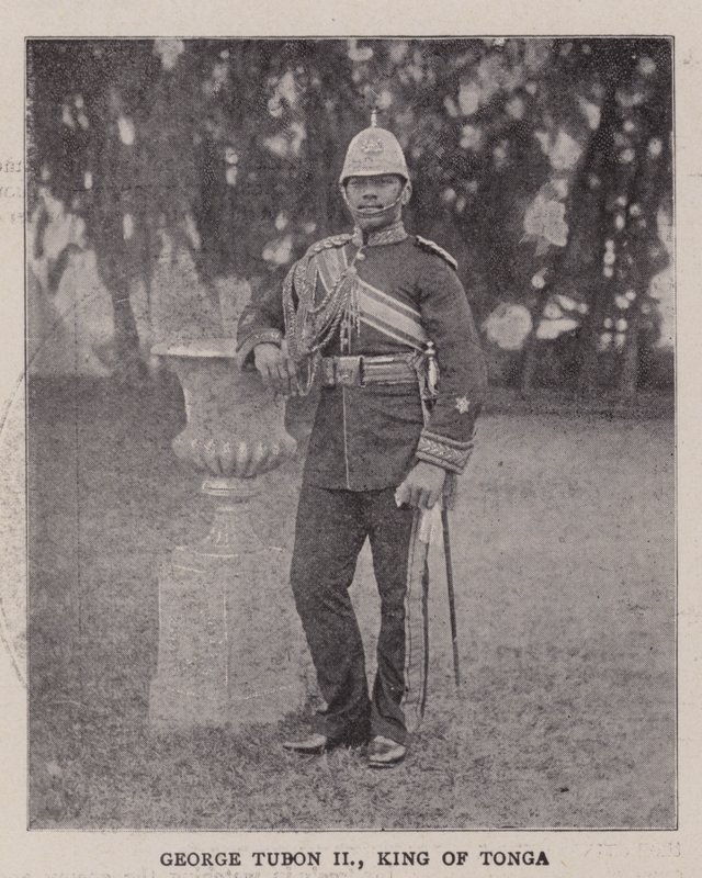 Tonga Kralı II. George Tubon by English Photographer