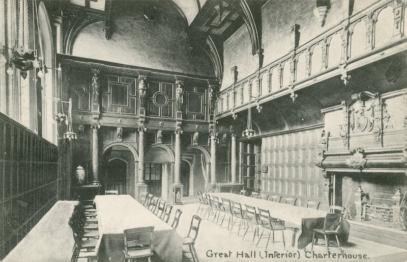 Büyük Salon, Charterhouse (s/b fotoğraf) by English Photographer