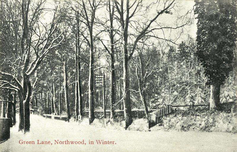 Green Lane, Northwood (s/b fotoğraf) by English Photographer