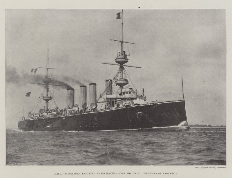 HMS Powerful, Ladysmith Deniz Savunucuları ile Portsmouth
