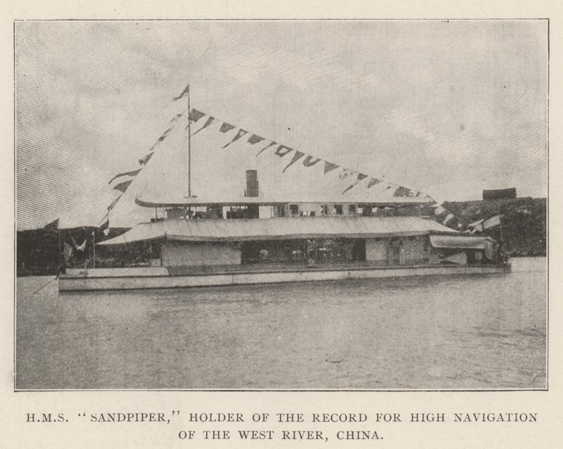 HMS Sandpiper, Batı Nehri, Çin