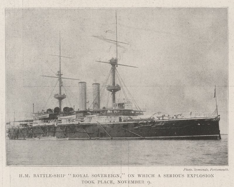 Üzerinde Ciddi Bir Patlamanın Gerçekleştiği HM Battle-Ship Royal Sovereign, 9 Kasım by English Photographer