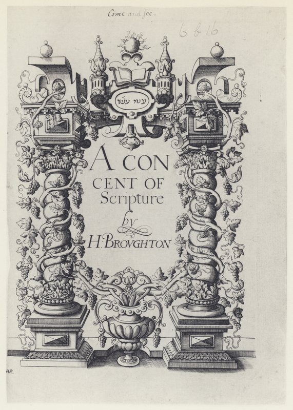 H Broughton, A Concent of Scripture, G Simson ve W White 1590 (s/b fotoğraf) by English Photographer