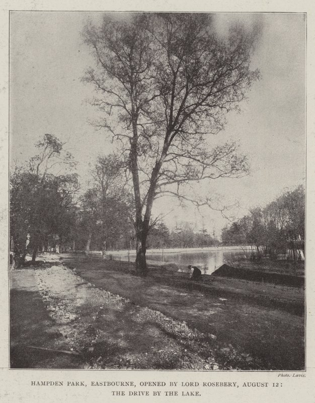 Hampden Park, Eastbourne, Lord Rosebery tarafından açıldı, 12 Ağustos, Drive by the Lake by English Photographer