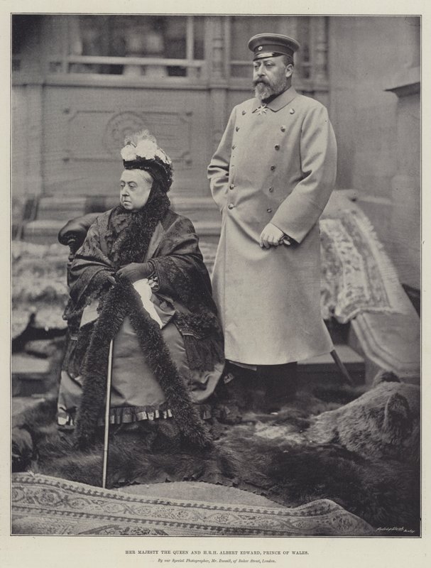 Majesteleri Kraliçe ve SAİK Albert Edward, Galler Prensi by English Photographer