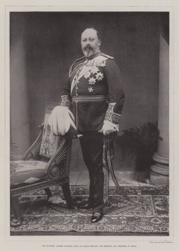 Majesteleri Albert Edward, Büyük Britanya ve İrlanda Kralı ve Hindistan İmparatoru by English Photographer