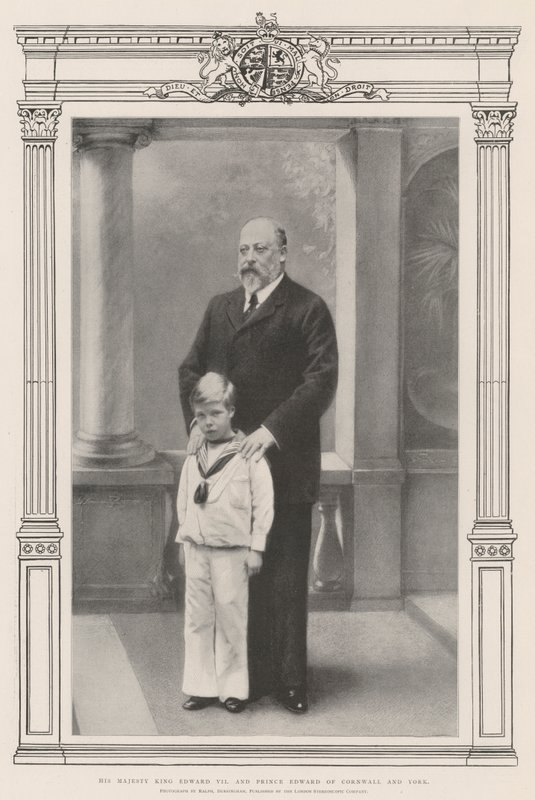 Majesteleri Kral Edward VII ve Cornwall ve York Prensi Edward by English Photographer