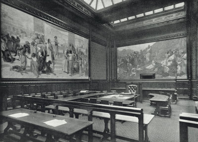 Parlamento Evleri, Musa Odası, Lordlar Kamarası (s/b fotoğraf) by English Photographer