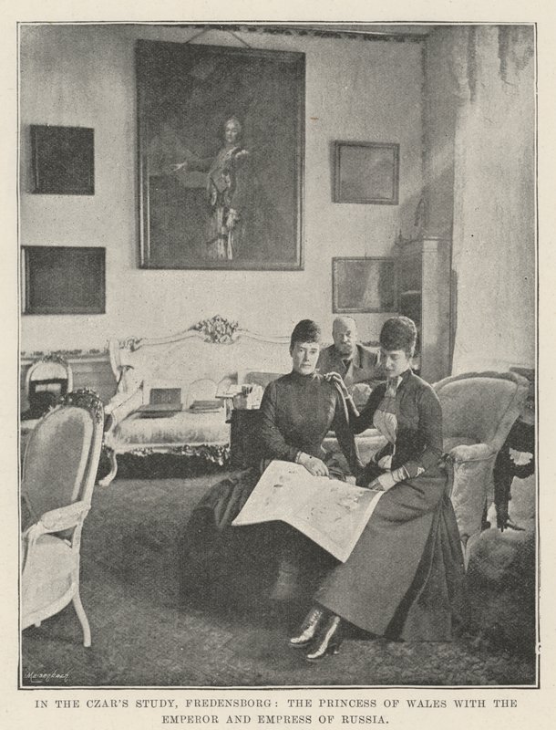 Çar Araştırmasında, Galler Prensesi Fredensborg, Rusya İmparatoru ve İmparatoriçesi ile birlikte by English Photographer