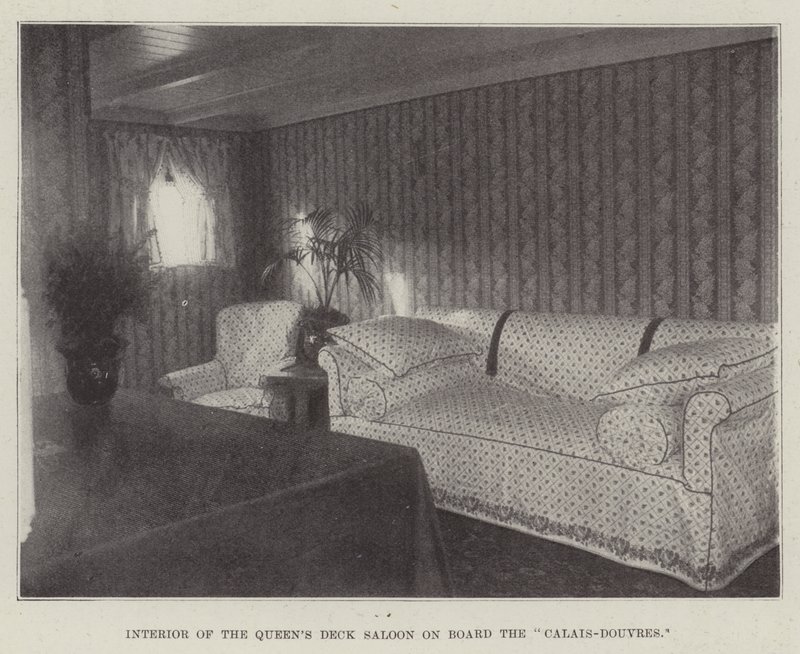 Calais-Douvres Gemisinde Queens Güverte Salonunun İçi by English Photographer