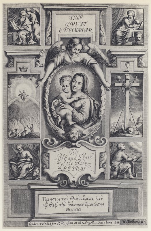 Jeremy Taylor, The Great Exemplar, R Royston 1653 için J Flesher (s/b fotoğraf) by English Photographer