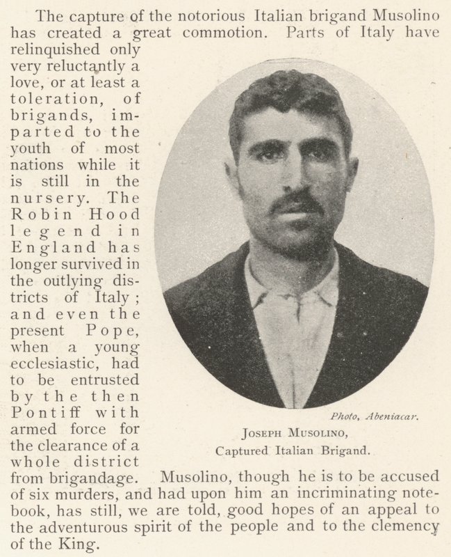 Joseph Musolino, İtalyan Brigand