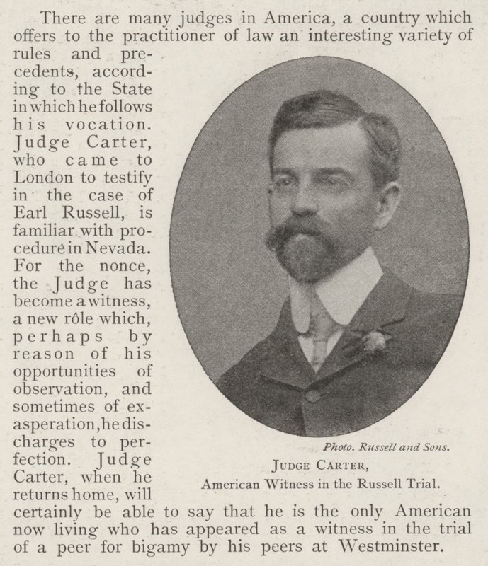 Yargıç Carter, Russell Davasında Amerikan Tanığı by English Photographer