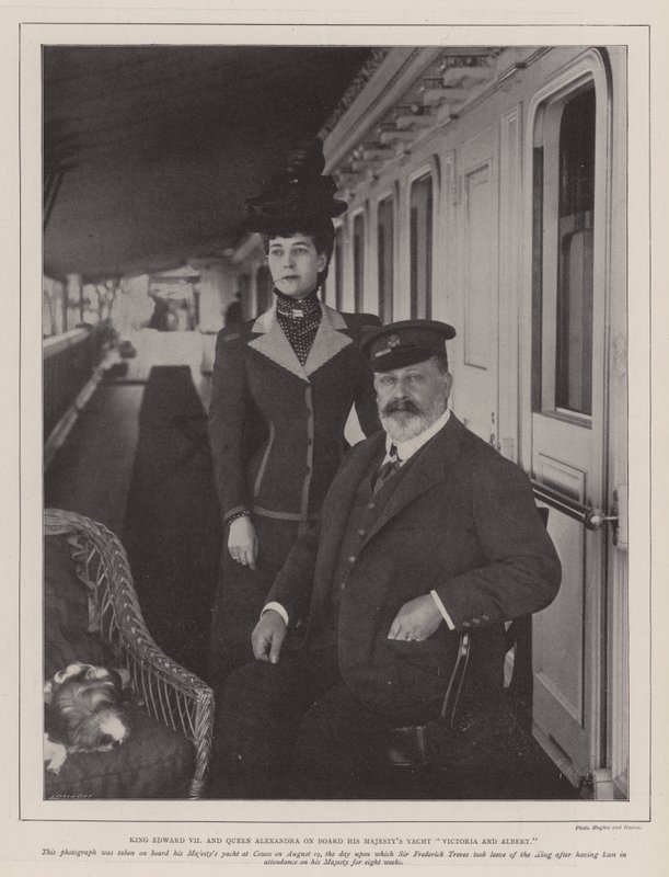 Kral Edward VII ve Kraliçe Alexandra, Majesteleri Victoria ve Albert Yatında by English Photographer
