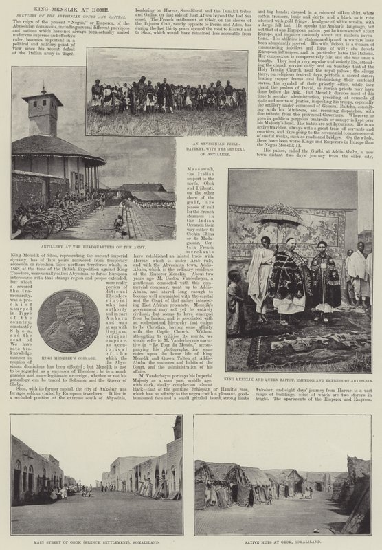 Kral Menelik Evde by English Photographer