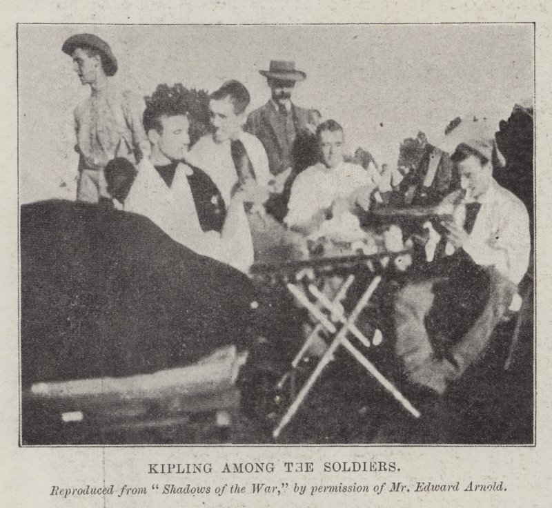 Askerler arasında Kipling by English Photographer