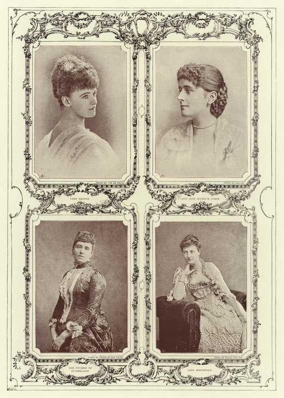 Leydi Brooke, Leydi Jane Seymour Combe, Sutherland Düşesi; Leydi Borthwick by English Photographer