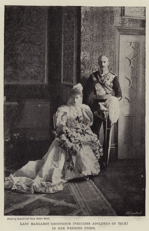 Leydi Margaret Grosvenor (Teck Prensesi Adolphus) Gelinliğiyle by English Photographer