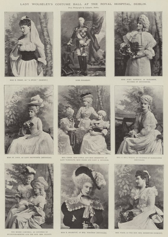 Dublin Kraliyet Hastanesinde Lady Wolseleys Kostüm Balosu by English Photographer