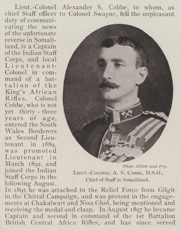 Yarbay AS Cobbe, DSO, Somaliland Genelkurmay Başkanı by English Photographer