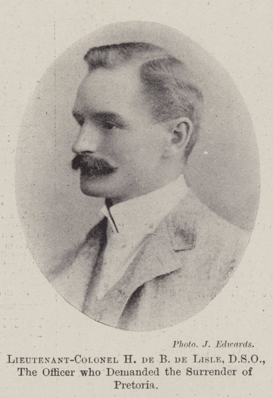Yarbay H de B de Lisle, DSO, Pretoria