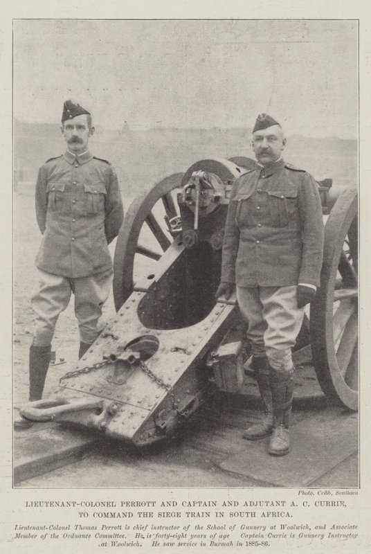 Yarbay Perrott ve Kaptan ve Adjutant AC Currie, Güney Afrika