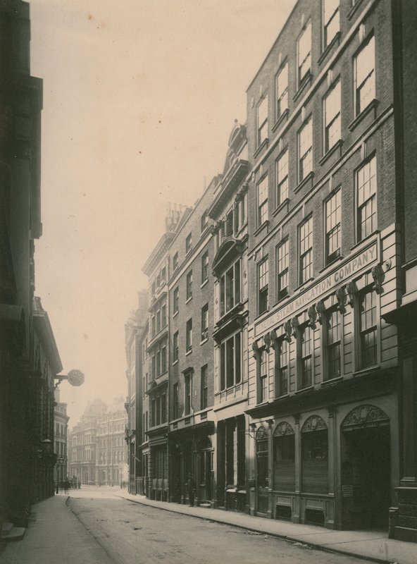 Lombard Caddesi, Londra; fotoğraf; Haziran 1885 tarihli by English Photographer