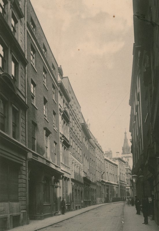 Lombard Caddesi, Londra; fotoğraf; Haziran 1885 tarihli by English Photographer