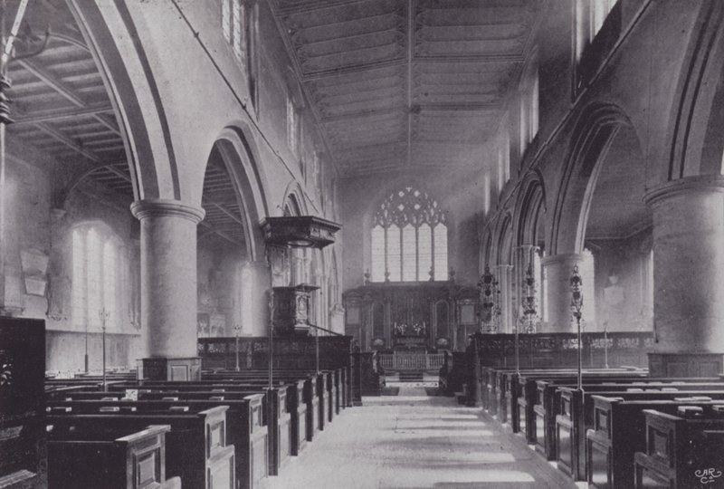 Londra Şehir Kiliseleri: All Hallows, Barking (s/b fotoğraf) by English Photographer