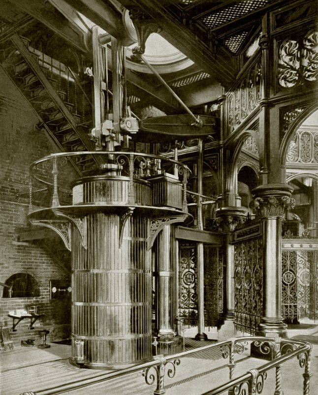 Londra Kanalizasyon: Crossness Pompa İstasyonu (s/b fotoğraf) by English Photographer