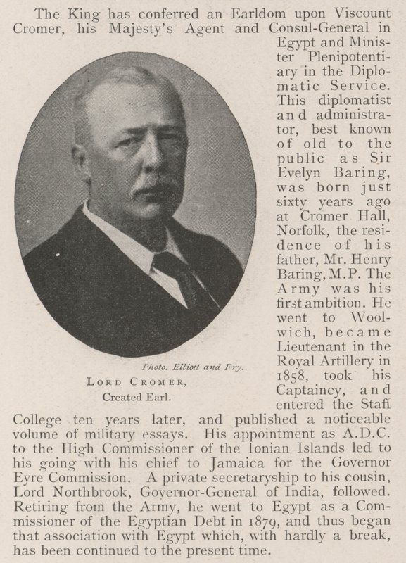 Lord Cromer, Earl