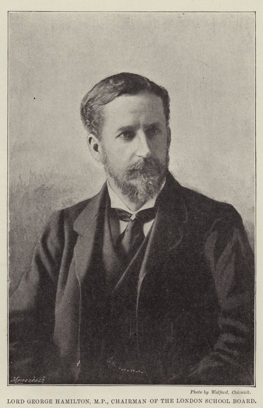 Lord George Hamilton, Milletvekili, Londra Okul Kurulu Başkanı by English Photographer