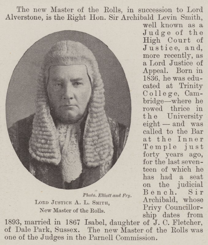 Lord Justice AL Smith, Rolls