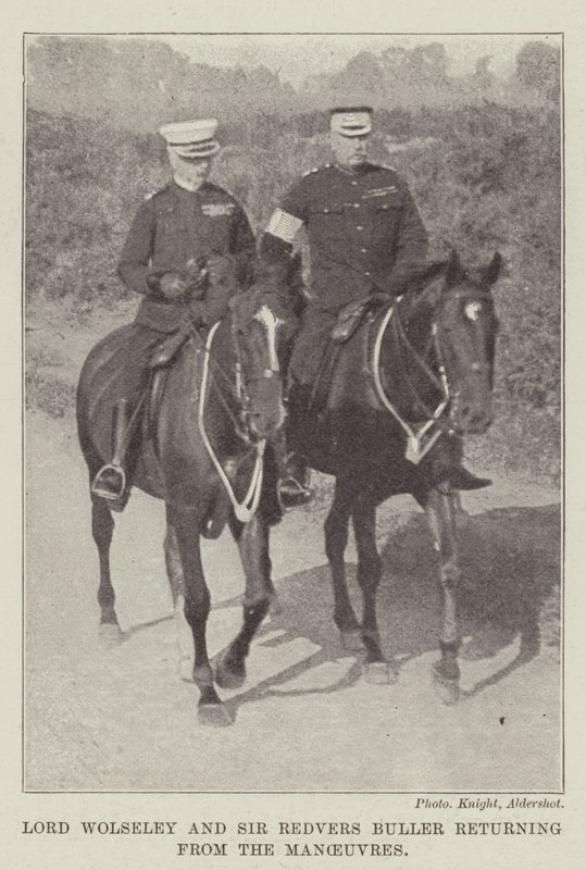 Lord Wolseley ve Sir Redvers Buller Manevralardan Dönerken by English Photographer
