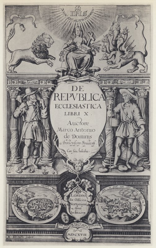 M A de Dominis, De ecclesiastica Republica, G Norton ve J Bill 1617 (s/b fotoğraf) by English Photographer