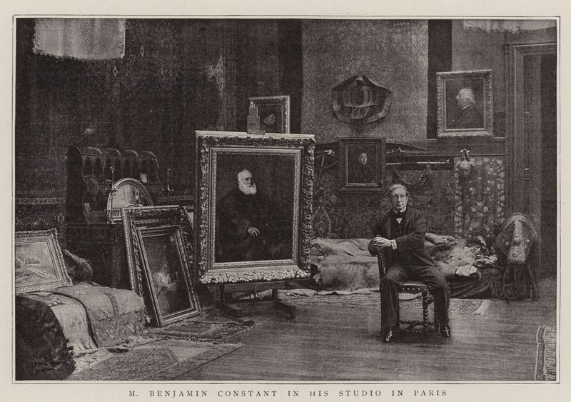 M Benjamin Constant, Paris'teki Stüdyosunda by English Photographer
