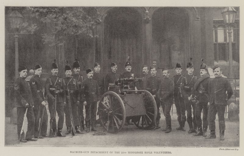 22. Middlesex Tüfek Gönüllülerinin Makineli Tüfek Müfrezesi by English Photographer