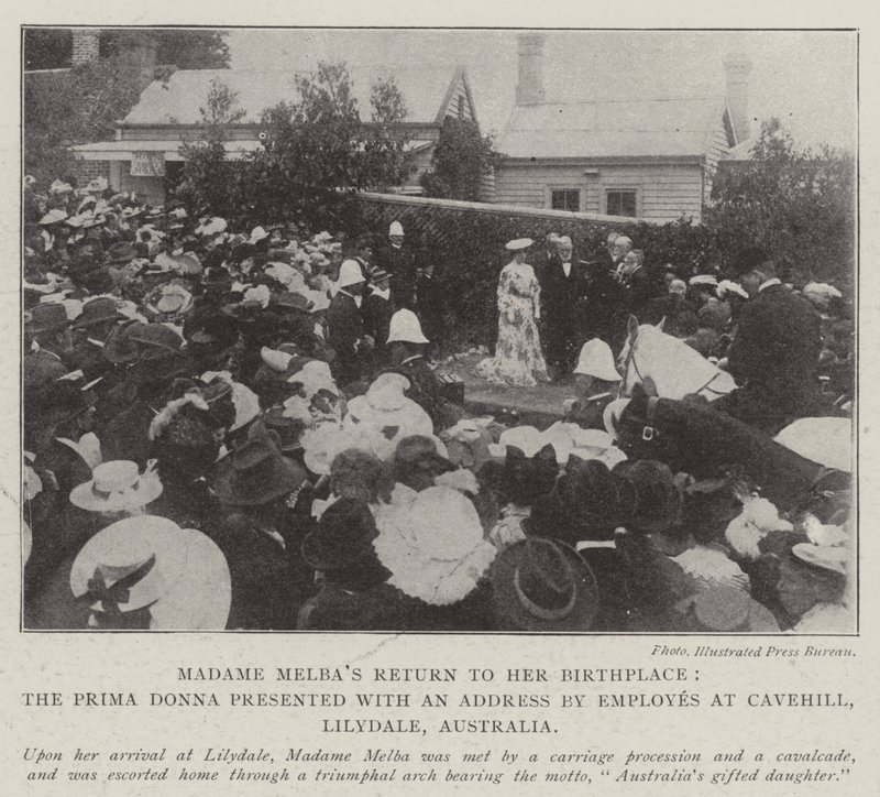 Madame Melbas Doğduğu Yere Dönüyor, Prima Donna Cavehill, Lilydale, Avustralya