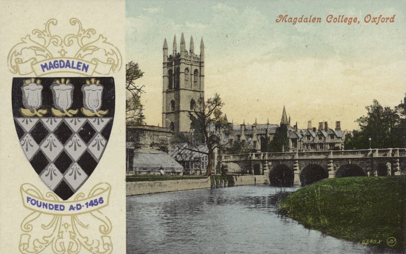 Magdalen Koleji, Oxford (renkli fotoğraf) by English Photographer